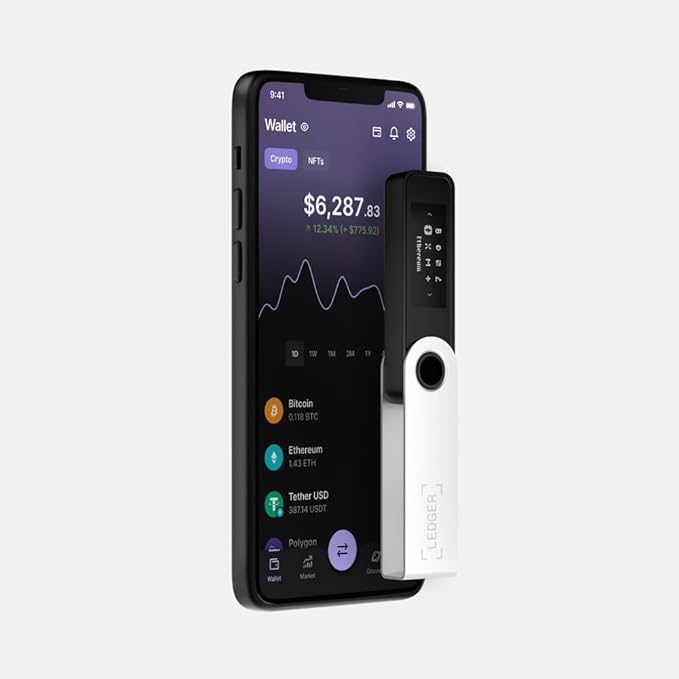 Ledger Nano S Plus Crypto Hardware Wallet - Safeguard Your Crypto, NFTs and Tokens (for Android or Desktop only)