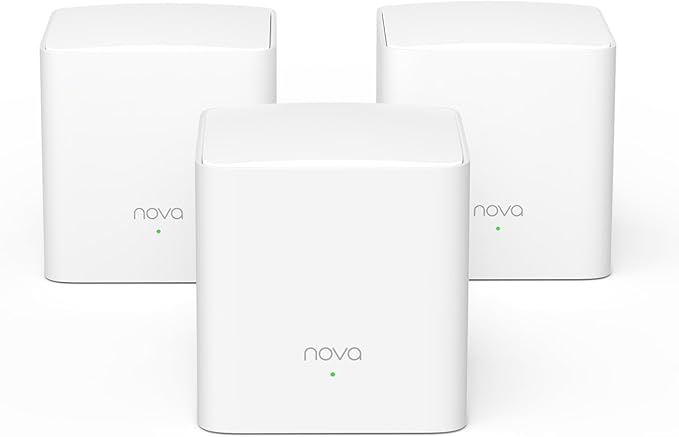 Tenda Nova Mesh WiFi System MW5G - Covers up to 3500 sq.ft - AC1200 Whole Home WiFi Mesh System - Gigabit Mesh Router for 80 Devices - Dual-Band Mesh Network to Replace Router and Extender - 3-Pack
