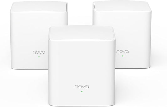 Tenda Nova Mesh WiFi System MW5G - Covers up to 3500 sq.ft - AC1200 Whole Home WiFi Mesh System - Gigabit Mesh Router for 80 Devices - Dual-Band Mesh Network to Replace Router and Extender - 3-Pack