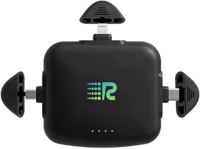 Rush Charge Universal COMET Portable Power Bank – 3200mah, 2.1A High-Speed Fast Charging - Apple Lightning, Type C, Micro-USB Charges 3 Devices at a Time Pre-Charged Compatible with iPhone 17 16 15 14