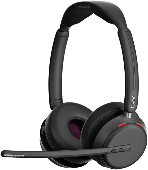 EPOS Impact 1060T ANC Adaptive Noise Cancelling Wireless Headset for PC with Active Noise Cancellation, AI™ Mic, Super Wideband Audio, Bluetooth, Wireless Charging, Microsoft Teams Certified