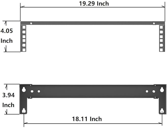 2U Folding 19 Inches Cold Rolled Steel Wall Mountable Simple Vertical Rack and Networking Euipment Rack Including Hardware for Assembly (1)