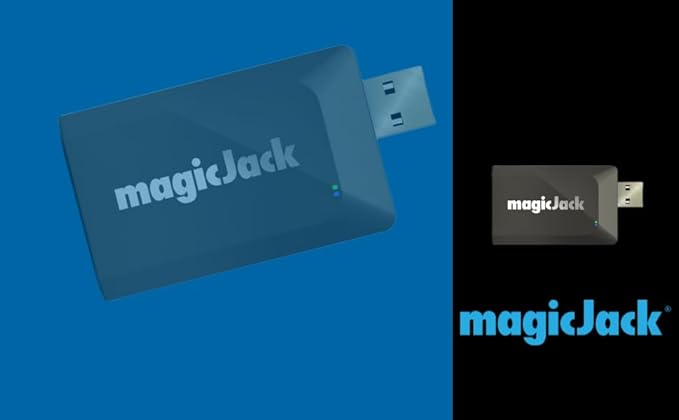 magicJack VOIP Phone Adapter - Unlimited Calls to US & Canada, No Monthly Bill, Portable Internet Phone with App, magicIN™ & magicOUT™ Service