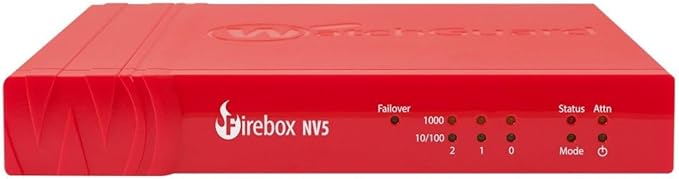 WatchGuard Firebox NV5 Network Security Appliance – Firewall, VPN, Intrusion Prevention, 250 Mbps Throughput, 5 Gigabit Ethernet Ports, Ideal for Small Offices and Remote Work (WGNV5005)