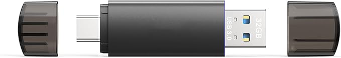 32GB USB C Flash Drive Dual USB 3.0 Flash Drive Type C + USB A Portable Type-C Flash Drive 2-in-1 USB-C Thumb Drive for Smartphone Tablet Computer Mac iPhone 15 (5 Packs)