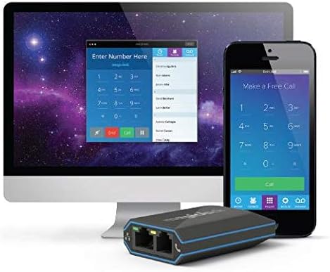 magicJack VOIP Phone Adapter - Unlimited Calls to US & Canada, No Monthly Bill, Portable Internet Phone with App, magicIN™ & magicOUT™ Service