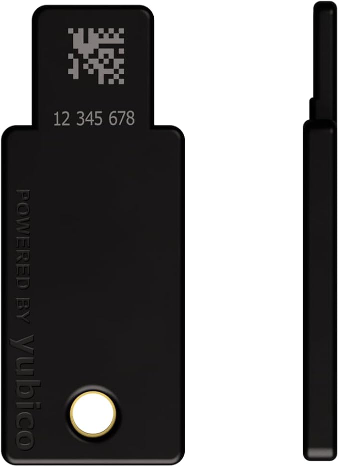 Yubico - YubiKey 5 NFC - Two-Factor authentication (2FA) Security Key, Connect via USB-A or NFC, FIDO Certified - Protect Your Online Accounts