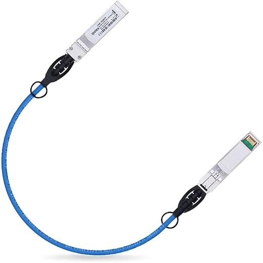 ipolex Colored 10G SFP+ Twinax Cable, Direct Attach Copper(DAC) Passive Cable, 0.25m (0.82ft) in Blue, for Cisco SFP-H10GB-CU0.25M, Meraki, Ubiquit, Mikrotik, Intel, Fortinet, Netgear, D-Link and More