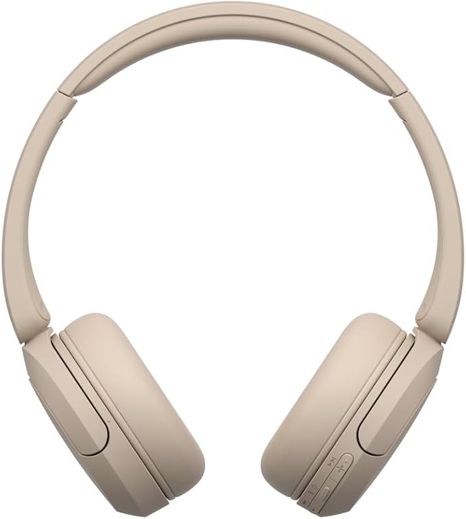 Sony WH-CH520 Wireless Headphones Bluetooth On-Ear Headset with Microphone and up to 50 Hours Battery Life with Quick Charging, Cappuccino