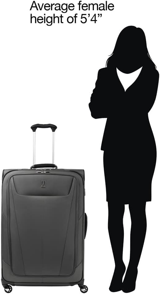 Travelpro Maxlite 5 Softside Expandable Luggage with 4 Spinner Wheels, Lightweight Suitcase, Men and Women, Shadow Grey, 2-Piece Set (21/29)