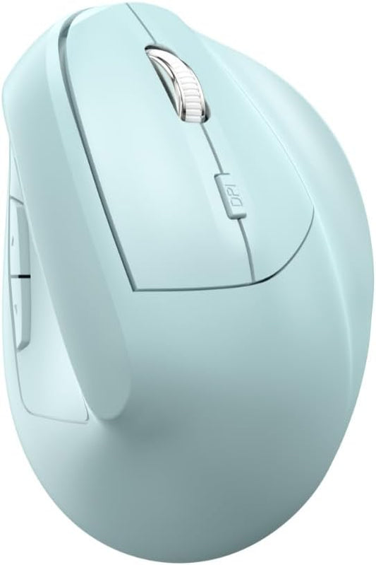 Ergonomic Vertical Mouse Wireless, Rechargeable Ergo Mouse for Carpal Tunnel Relief, 3200DPI Adjustable, 6 Buttons for PC/Laptop/Mac/Windows (Aqua Green)