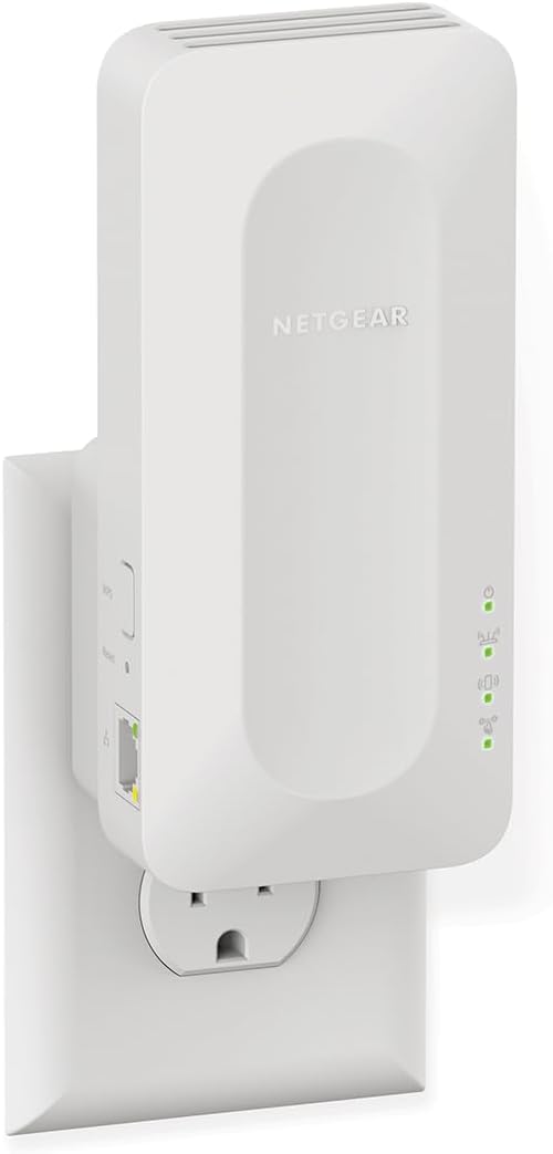 NETGEAR WiFi 6 Range Extender (EAX17) - AX3000 Dual-Band Wireless Signal Booster & Repeater (up to 3.0 Gbps Speed) - Add up to 1,500 sq. ft., 20 Devices - WPA3 Security, Smart Roaming