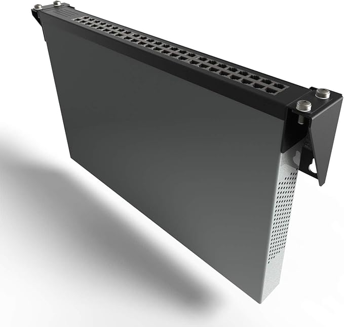 1U Folding 19 Inches Cold Rolled Steel Wall Mountable Simple Vertical Rack and Networking Euipment Rack Including Hardware for Assembly (1)