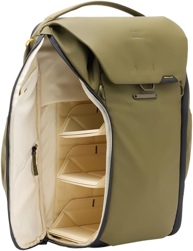 Peak Design Everyday Backpack 30L, Kelp, MagLatch Top, Dual Side Access, FlexFold Dividers, Fits 15" or 16" Laptop, For Camera Carry, Daily Commutes or Travel, Versatile Backpack for Men and Women