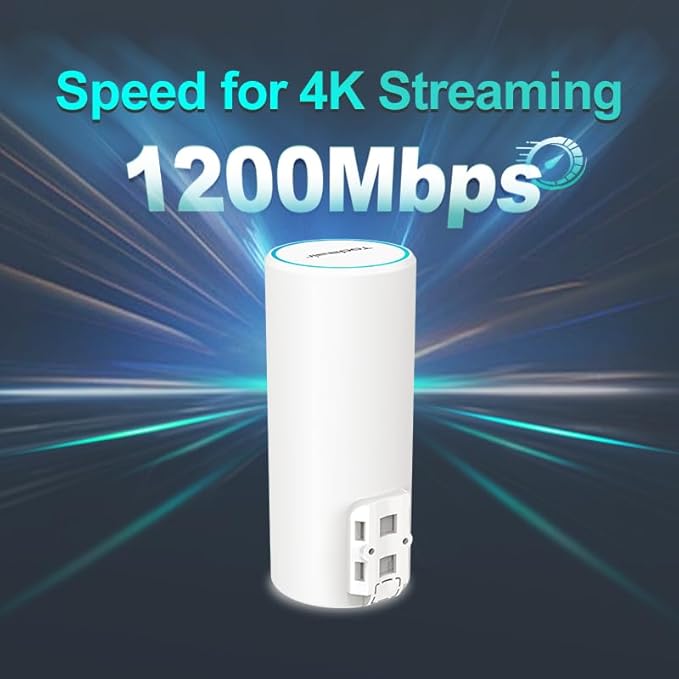 Pro-Grade Outdoor WiFi Extender |POE Powered,85m Range & Military-Grade Durability,TUYAAPP Remote Smart Control,USA Server