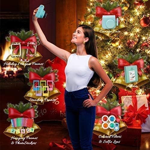 Fujifilm Instax Mini 12 Instant Camera Mint Green + Shutter Compatible Carrying Case + Fuji Film Value Pack (20 Sheets) + Shutter Accessories Bundle, Color Filters, Photo Album, Assorted Frames