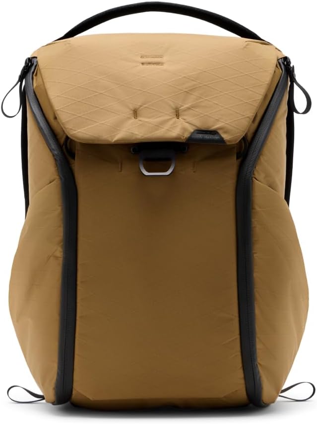 Peak Design Everyday Backpack 20L, Coyote, MagLatch Top, Dual Side Access, FlexFold Dividers, Fits 15" Laptop, For Camera Carry, Daily Commutes or Travel, Versatile Backpack for Men and Women