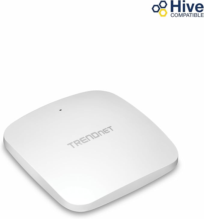 TRENDnet AX5400 Dual Band WiFi 6 PoE+ Access Point, TEW-925DAP, 1 x 2.5GBASE-T PoE+ LAN Port, OFDMA and MU-MIMO Technology, 4804Mbps (5Ghz), 573Mbps (2.4Ghz), WPA3 Ecryption, White