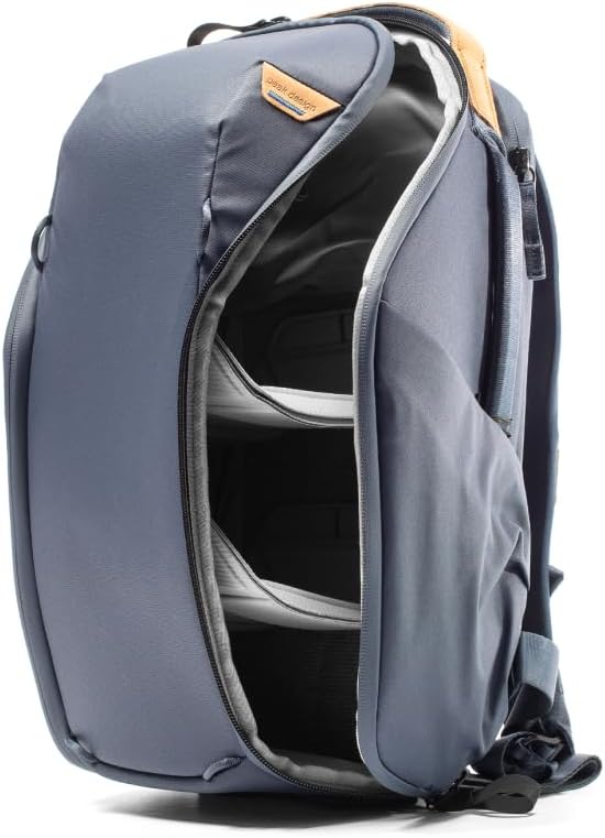 Peak Design Everyday Backpack Zip 15L, Midnight, 270-Degree Zip, Dual Side Pockets, FlexFold Dividers, Fits 15" Laptop, For Camera Carry, Daily Commutes or Travel, Versatile Backpack for Men and Women