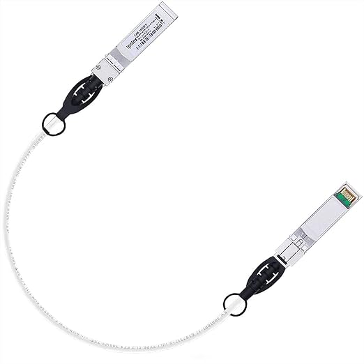 ipolex Colored 10G SFP+ Twinax Cable, Direct Attach Copper(DAC) Passive Cable, 0.25m (0.82ft) in White, for Cisco SFP-H10GB-CU0.25M, Meraki, Ubiquit, Mikrotik, Intel, Fortinet, Netgear, D-Linkand More
