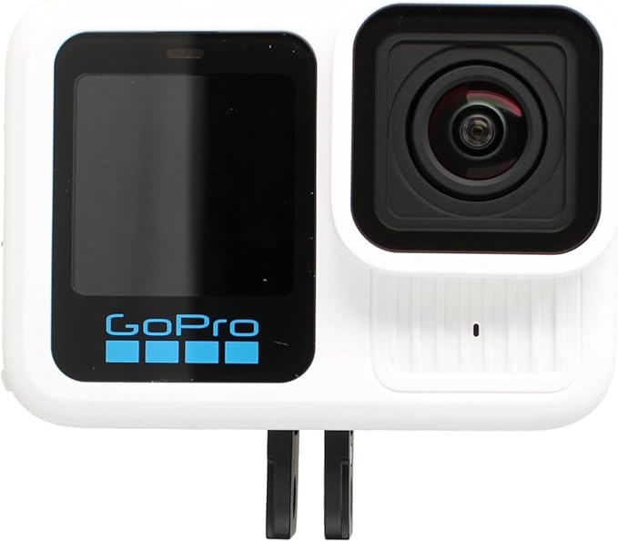 GoPro HERO13 (Hero 13) in Polar White - Waterproof Action Camera with 5.3K HDR Video, 27MP Photos, 1/1.9" Image Sensor, Live Streaming, Webcam + 64GB Card & 50 Piece Accessory Kit - Bundle