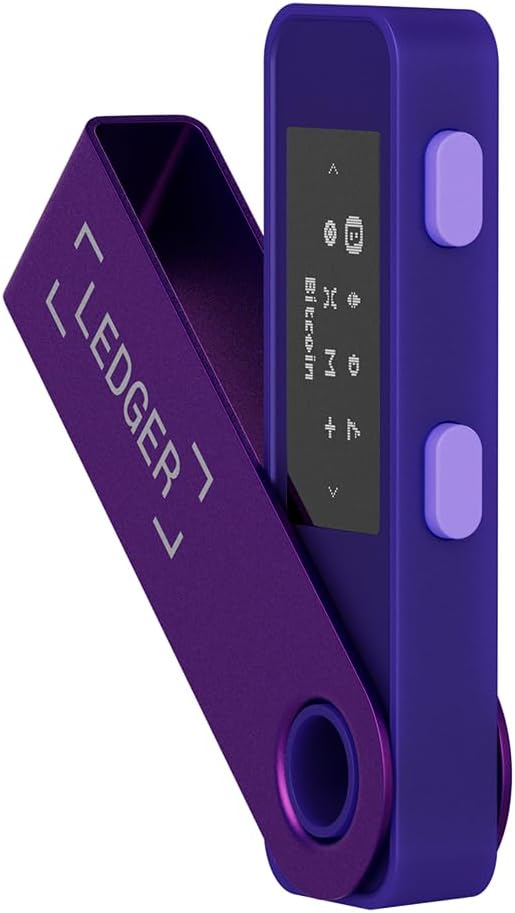 Ledger Nano S Plus (Amethyst Purple): The Perfect Entry-Level Hardware Wallet to securely Manage All Your Crypto and NFTs. (for Android or Desktop only)