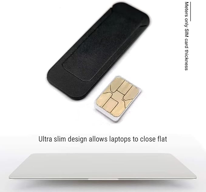 Laptop Camera Cover Slide, Computer Camera Cover Slide Large Size Webcam Cover Slide for MacBook Pro Cute Pattern Design Protecting Privacy Security Ultrathin 3 Pack for Laptop Desktop PC (Black)