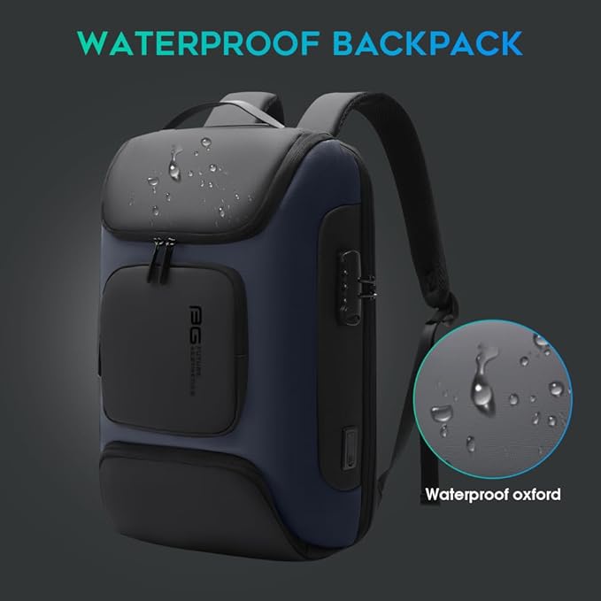 BANGE Anti Theft Backpack,Slim Laptop Backpacks Fit for 15.6 INCH，Business Backpack with USB Charging Port,Men Travel Backpack for Men and Women