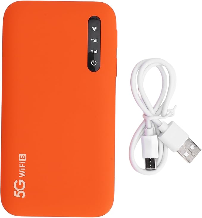 5G High Speed WiFi6 Mobile Hotspot Router with SIM Card Slot 6100mAh Battery Band Portable Router for Travel