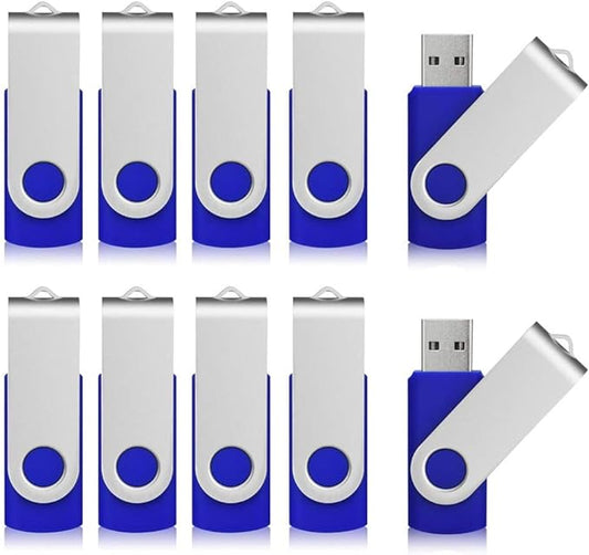 Aiibe 32GB Flash Drive 50 Pack USB 2.0 Thumb Drive - Bulk USB Stick, Blue