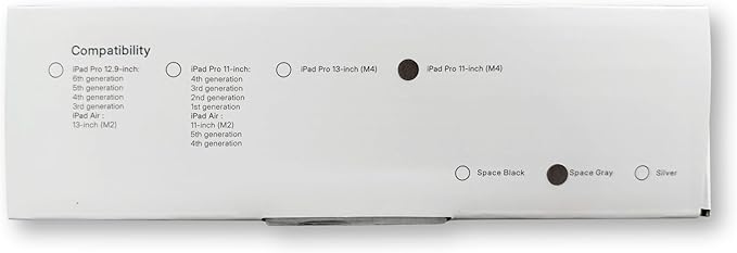 LULULOOK [Upgrade] Magnetic Wireless Charging Stand for iPad Pro 11" M4(2024) Only, Rock Steady iPad Stand for Desk with Foldable Aluminum Alloy Arm, Adjustable Tablet Mount with 2M Braided Cable