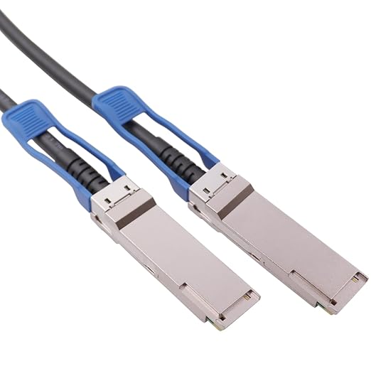 100GbE QSFP28 DAC Twinax Cable, 1.5 Meter 100GBASE-CR Passive Copper Cable, Compatible for Mellanox MCP1600-C0015, with Blue Pull Tab