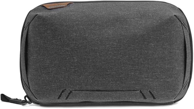 Peak Design Tech Pouch, Charcoal, Electronics Organizer for Travel or Everyday Carry, Origami-Style Storage, Cable Pass-Through, Weatherproof Recycled Nylon, Gear Carry Bag for Men and Women