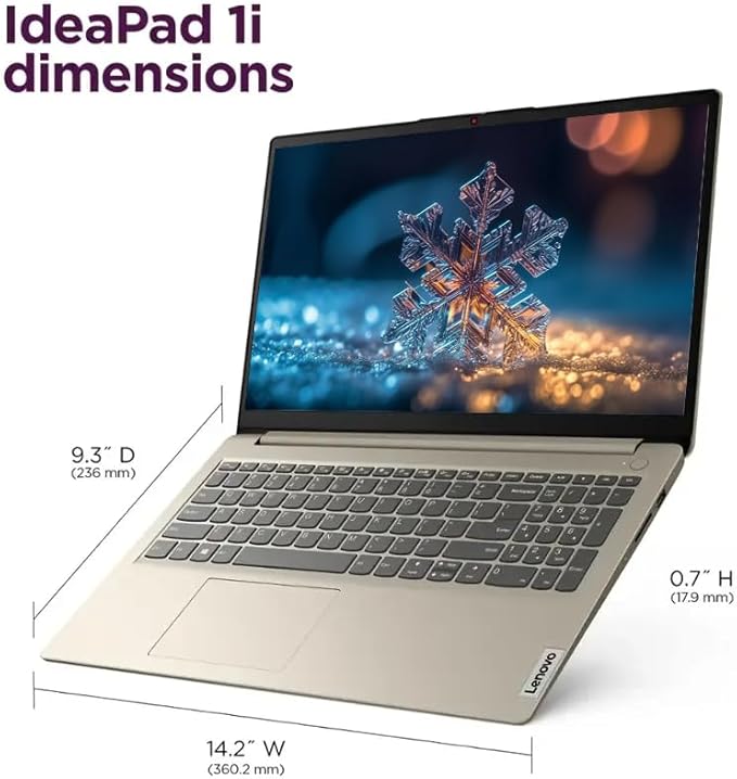 Lenovo IdeaPad 15.6" Laptop, Windows 11 Pro with 1-Year Microsoft Office 365 Included, Intel Celeron N4500, PLUSERA Earphones (Sand, 36GB RAM | 2.6TB Storage)