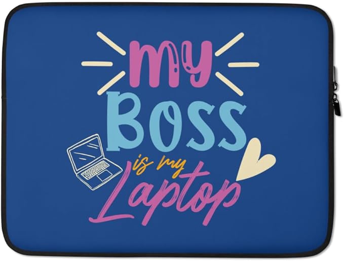 Digital Nomad Laptop Sleeve - My Boss is My Laptop Design, Lightweight & Protective