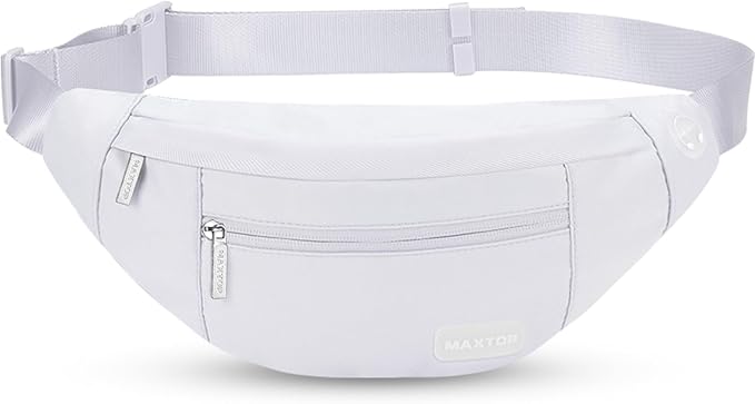MAXTOP Large Crossbody Fanny Pack with 4-Zipper Pockets,Gifts for Enjoy Sports Festival Workout Traveling Running Casual Hands-Free Wallets Waist Pack Phone Bag Carrying All Phones