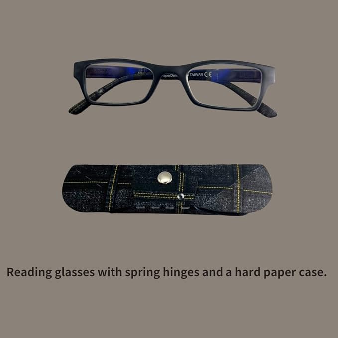 EZ Women Reading Glasses Men Blue Light Block Anti Eyestrain Slim Computer Reader Tube Small Glass Thin Compact
