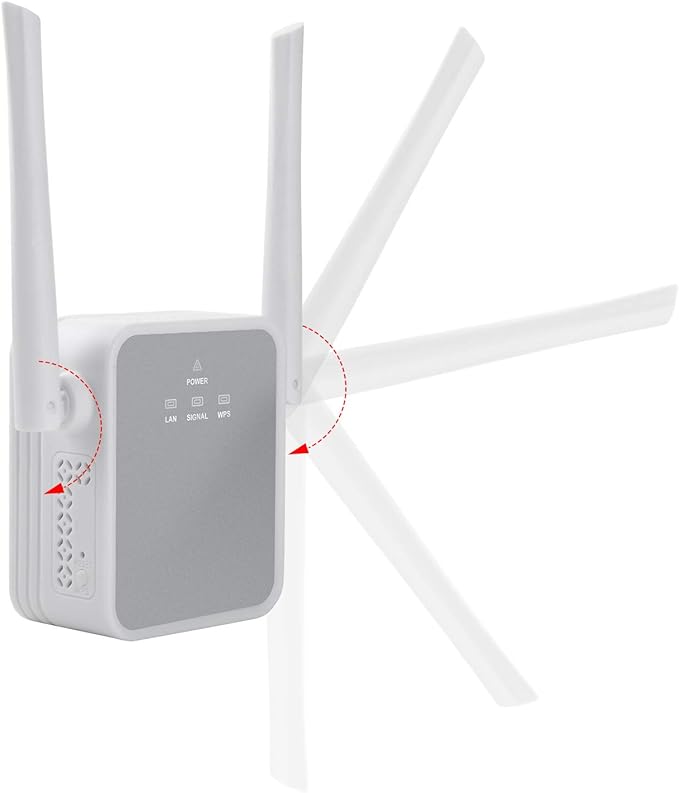2025 Upgraded TUOSHI 1200Mbps WiFi Range Extender Signal Booster, Covers up to 5000Sq.ft and 35 Devices, 2.4 & 5GHz Dual Band WiFi Repeater with Ethernet/LAN Port