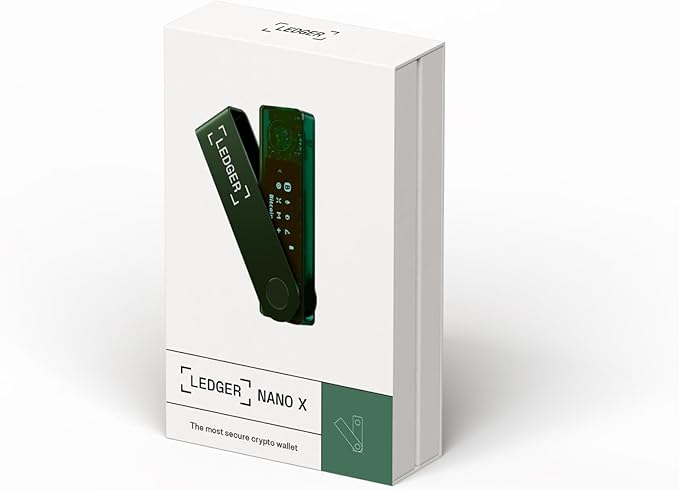 Ledger Nano X - Secure and Manage Your Crypto & NFTs on-The-go with Our Bluetooth-Enabled Hardware Wallet (Emerald Green)