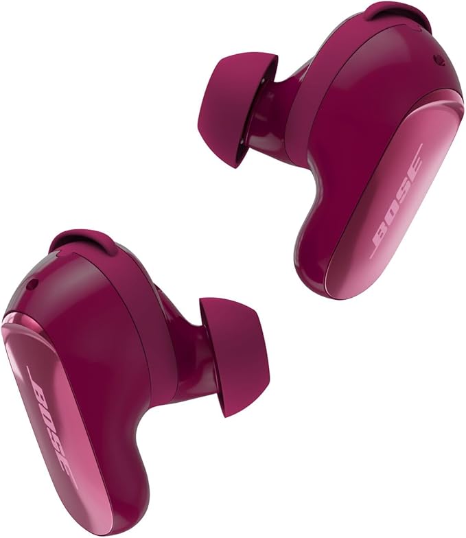 Bose New QuietComfort Ultra Bluetooth Earbuds (2nd Gen), Wireless Noise Cancelling Earbuds, Up to 6 Hours Battery, IPX4 Rating, Immersive Audio, Deep Bass, Deep Plum - Limited Edition Color