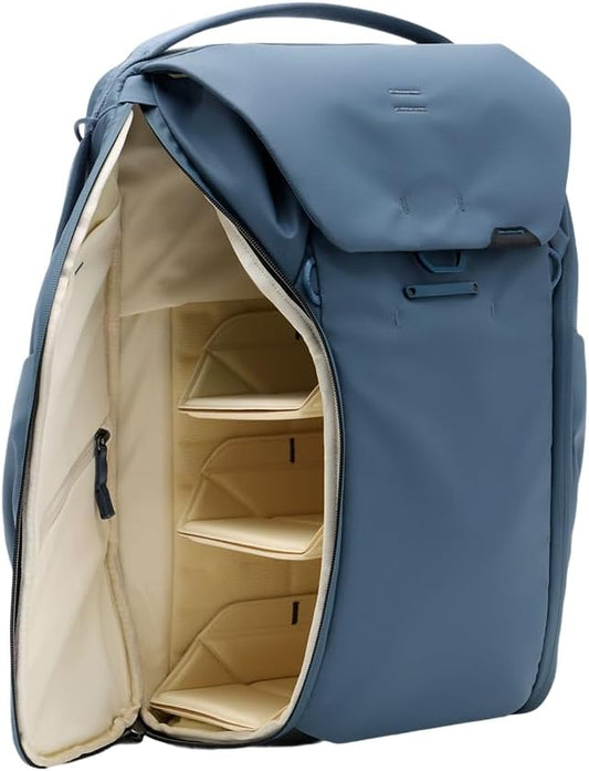 Peak Design Everyday Backpack 30L, Ocean, MagLatch Top, Dual Side Access, FlexFold Dividers, Fits 15" or 16" Laptop, For Camera Carry, Daily Commutes or Travel, Versatile Backpack for Men and Women