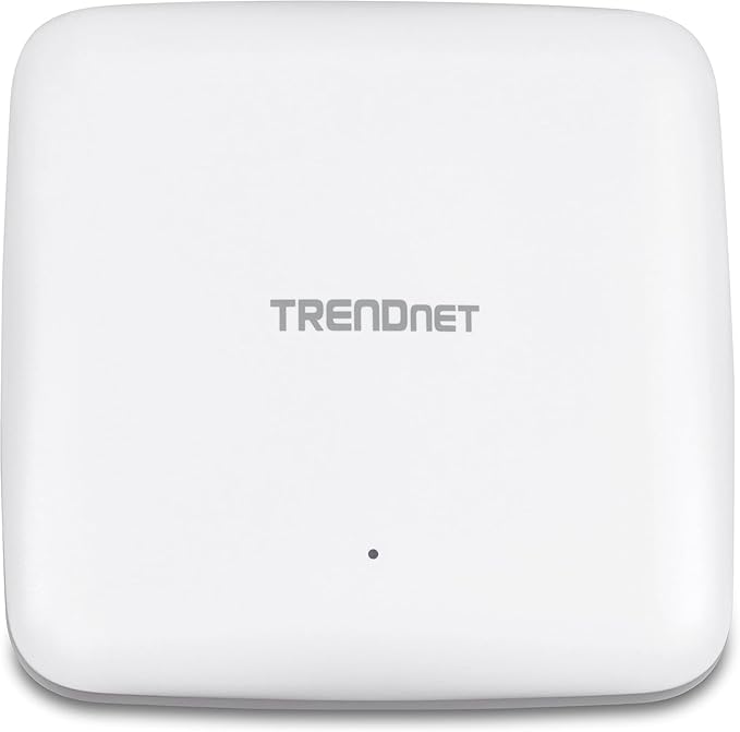 TRENDnet AX1800 Dual Band WiFi 6 PoE+ Access Point, TEW-921DAP, 1201Mbps (5GHz) + 567Mbps (2.4Ghz), NDAA & TAA Compliant, MU-MIMO, Client Bridge, Supports up to WPA3 Encryption, White