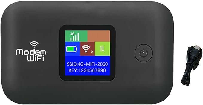 4G LTE Wi Fi Mobile Hotspot, Portable Wi Fi Hotspot for Travel, 10 Connected Devices, Cordless Internet Router Devices with SIM Card Slot, for Europe Africa Southeast Asia