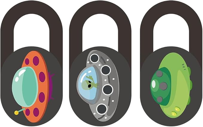 ARTIBETTER Webcam Privacy Lens Protector Camera Cover Slide 3pcs Set Elegant Decorative Cover for Laptops Creative Pattern