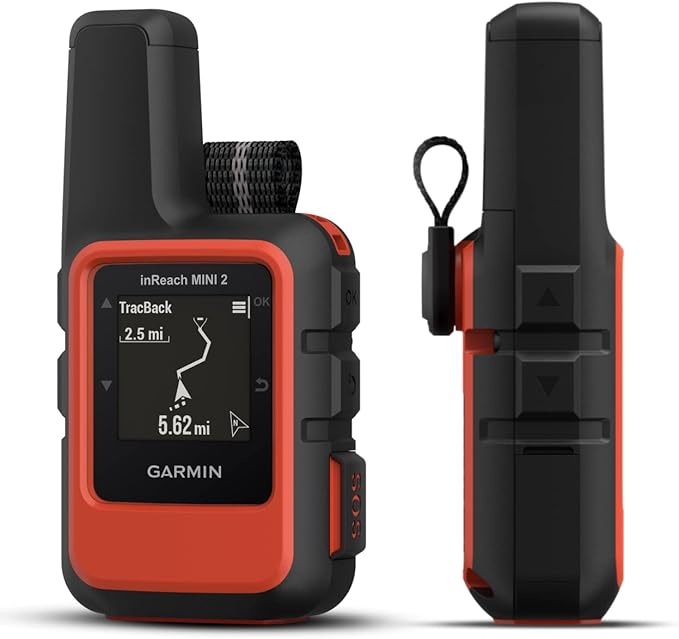 Wearable4U - Garmin inReach Mini 2 Satellite Communicator (Flame Red) with Power Pack Bundle