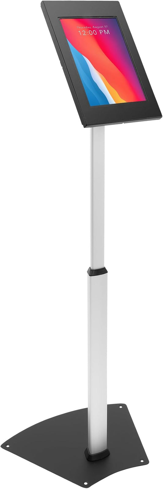 Mount-It! Anti-Theft Tablet Kiosk Floor Stand Compatible with iPad 10, 9, 8, Pro 11, 10.5, Air 10.5, Height Adjustable Locking Kiosk for iPad, Steel Kiosk for Business and Retail