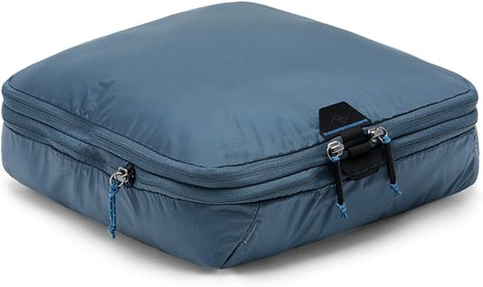 Peak Design Packing Cube, Ocean, Weatherproof Luggage Cube with Dual Compartment Organization, Expansion and Compression, Zipper Opening, Travel Organizer for Men and Women, Size M