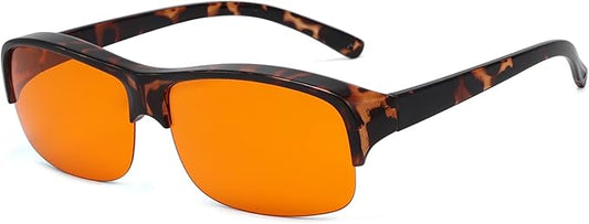 Eyekepper 100% Anti-Blue Light Blocking Fitover Glasses Wear Over Computer Glasses With Amber Lens