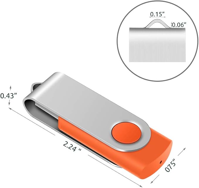 10 X Enfain 16GB Bulk USB Flash Drive Jump Zip Memory Stick 2.0 Orange, Affordable Solutions for Promotional Giveaways, Corporate Gifts, Catalogs, Software Distribution, Direct Mail Campaigns, Music