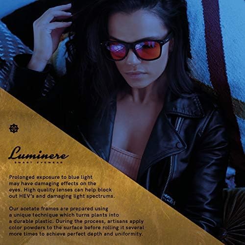 Luminere Blue Light Blocking Glasses – Anti Blue Light - Men & Women, Eye Strain Relief, Sleep & Gaming Glasses for Computer